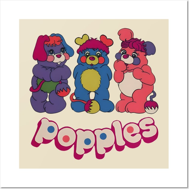 Popples Cute Bear Wall Art by minimalistix